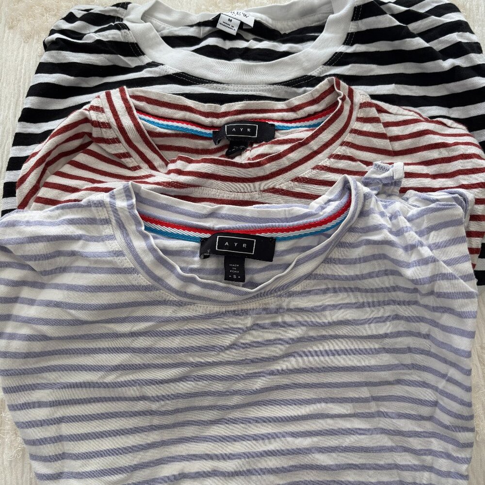 AYR + J.Crew Striped Long-Sleeve Shirts (Sizes Medium and Small)